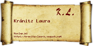 Kránitz Laura névjegykártya